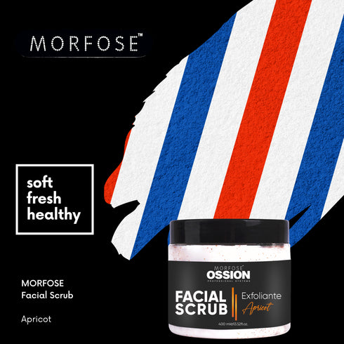 Morfose Ossion Premium Barber Face Scrup - Apricot, 13.53 Fl Oz