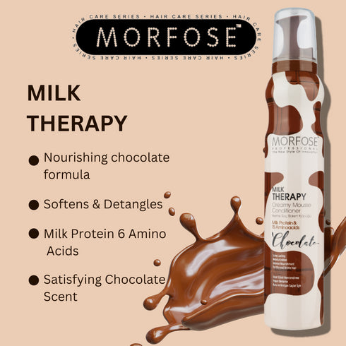 Morfose Milk Therapy Hair Mousse Chocolate, 6.76 Fl Oz