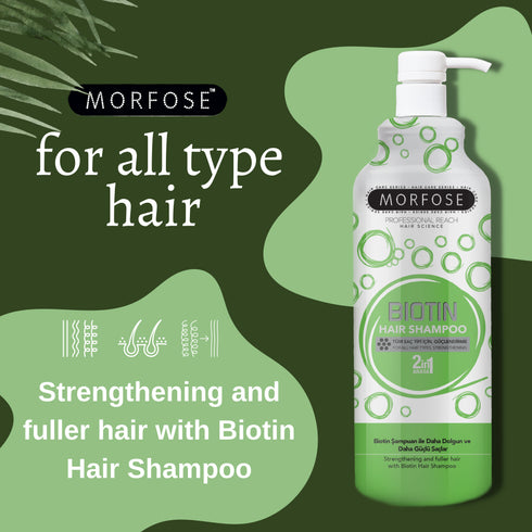 Morfose Professional Biotin Hair Shampoo, 33.81 Fl Oz