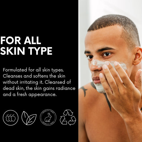 Morfose Ossion Premium Barber Face Scrup - Apricot, 13.53 Fl Oz