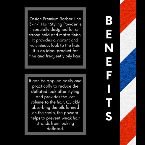 Ossion Premium Barber Line Hair Styling Powder- 20 gr