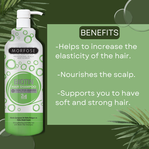 Morfose Professional Biotin Hair Shampoo, 33.81 Fl Oz