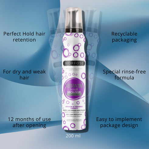 Morfose Hair Mousse Keratin 6.76 Fl oz