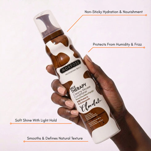 Morfose Milk Therapy Hair Mousse Chocolate, 6.76 Fl oz