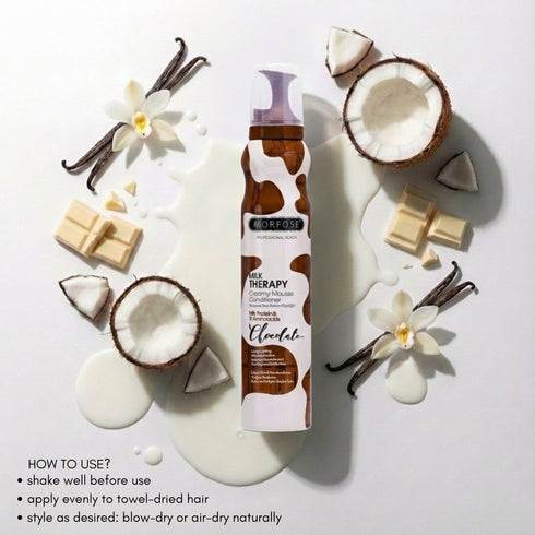 Morfose Milk Therapy Hair Mousse Chocolate, 6.76 Fl oz