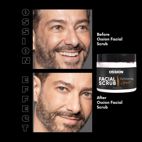 Morfose Ossion Premium Barber Face Scrup - Apricot, 13.53 Fl Oz