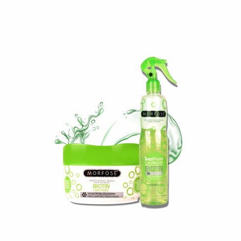 Morfose Biotin Hair Care Set - Leave-In Conditioner and Hair Mask Duo