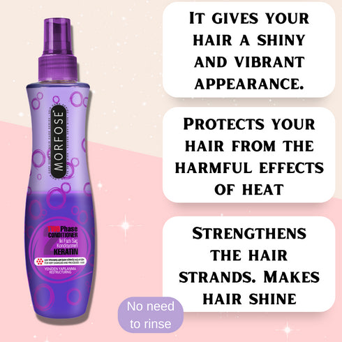 Morfose Keratin Two Phase Leave-In Conditioner, 13.53 Fl oz