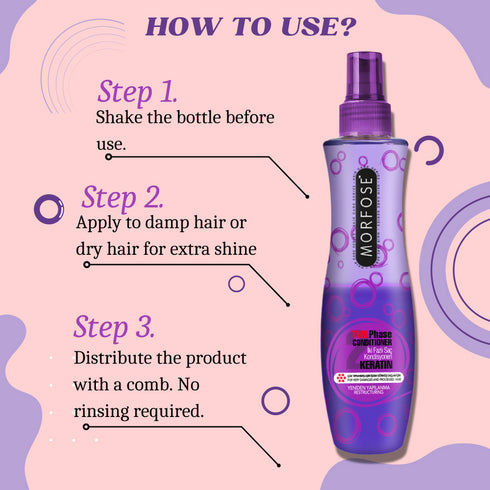 Morfose Keratin Two Phase Leave-In Conditioner, 13.53 Fl oz