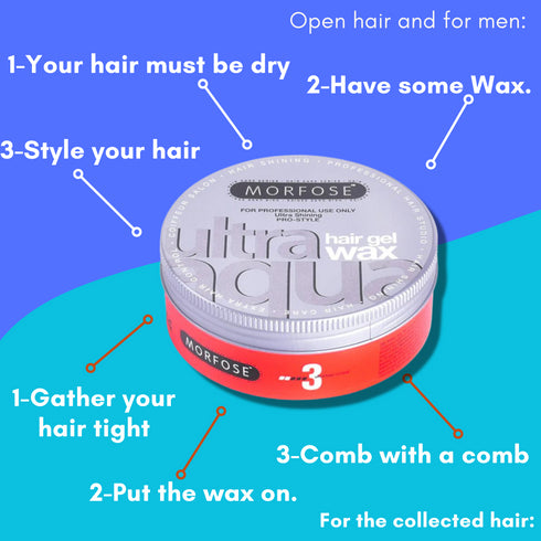 Morfose Professional Ultra Aqua Hair Wax with Extra Strong Hold