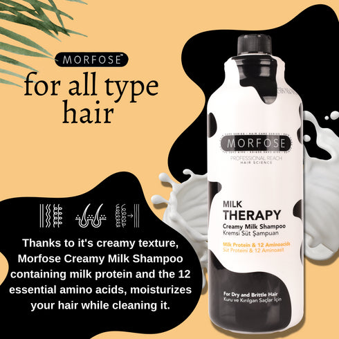 Morfose Professional Milk Therapy Creamy Hair Shampoo🥛