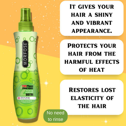 Morfose Biotin Two Phase Leave-In Conditioner, 13.53 Fl oz