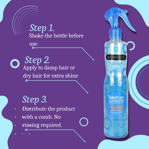 Morfose Collagen Hair Care Set - Leave-In Conditioner, Shampoo, and Hair Mask Trio