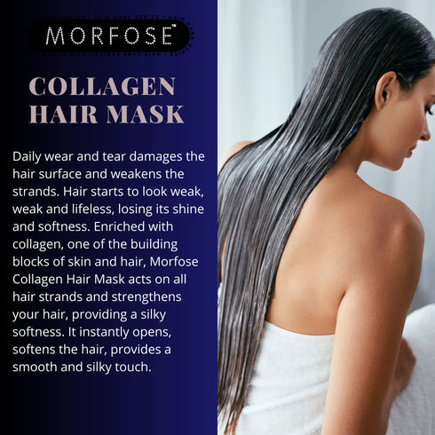 Morfose Collagen Hair Care Set - Leave-In Conditioner, Shampoo, and Hair Mask Trio