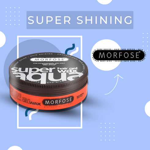 Morfose Super Aqua Hair Gel Wax with Extra Strong Hold, All Day Long, Hair Wax for Women and Men, Edge Wax, Gel Wax, Manage Flyaways, and Curls, Barra de Cera para el Cabello, 5.92 fl. oz.