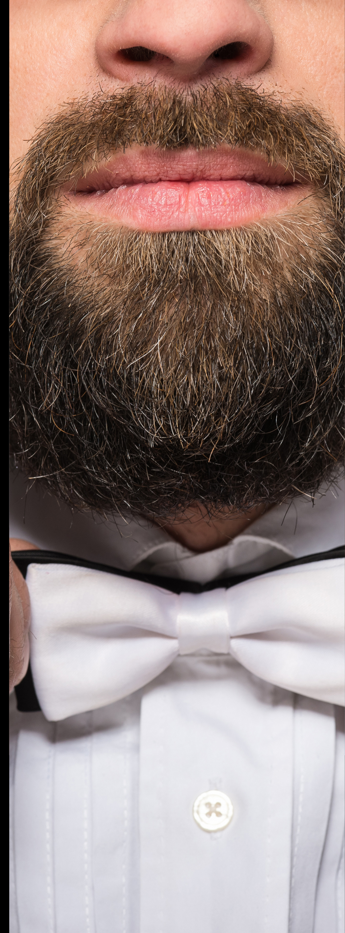 Man with a neat, groomed beard