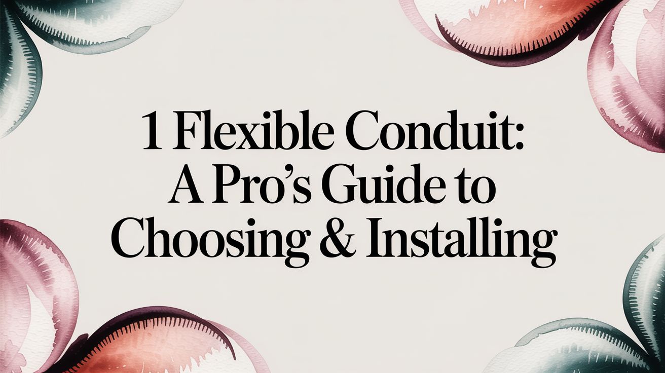 1 Flexible Conduit: A Pro's Guide to Choosing & Installing