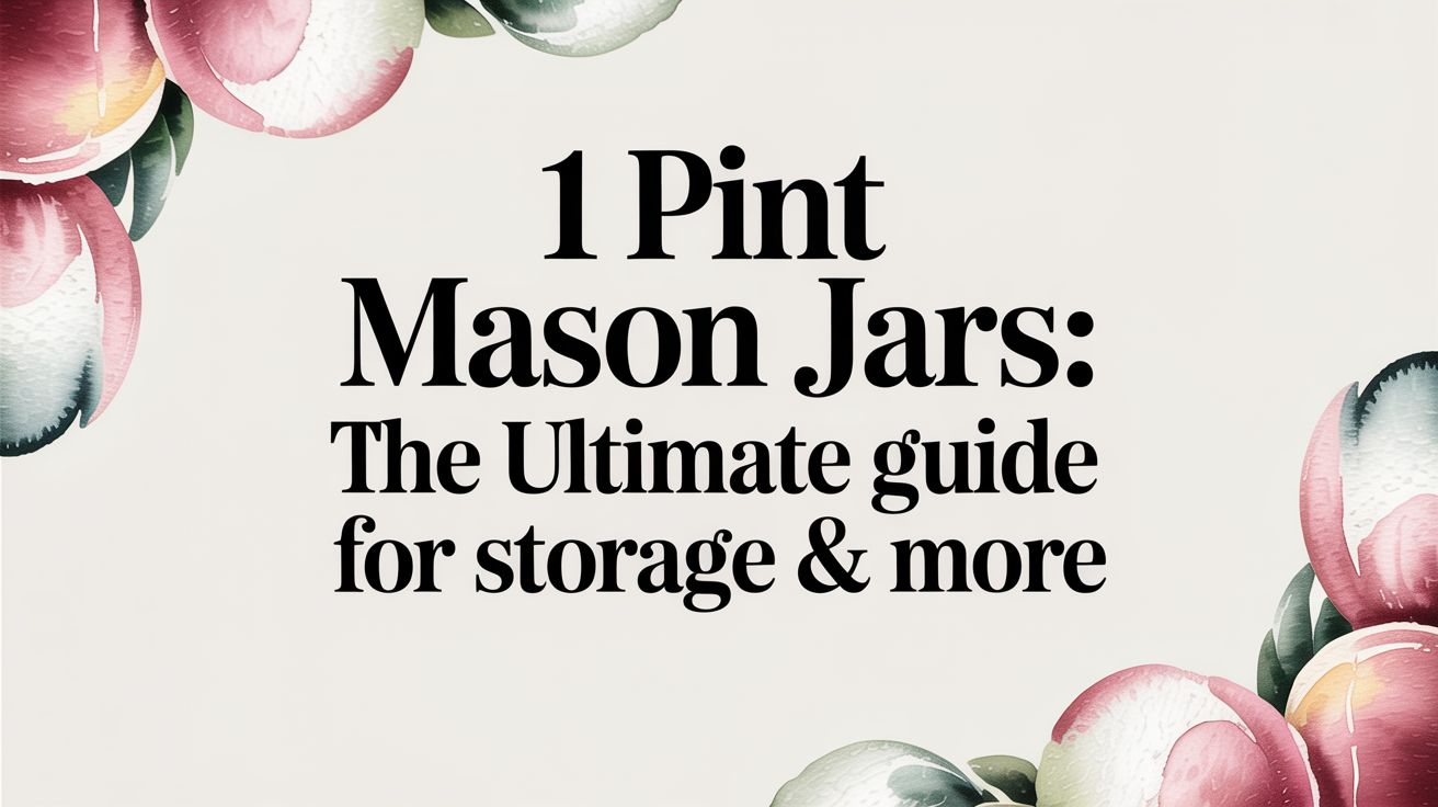 1 Pint Mason Jars: The Ultimate Guide for Storage & More