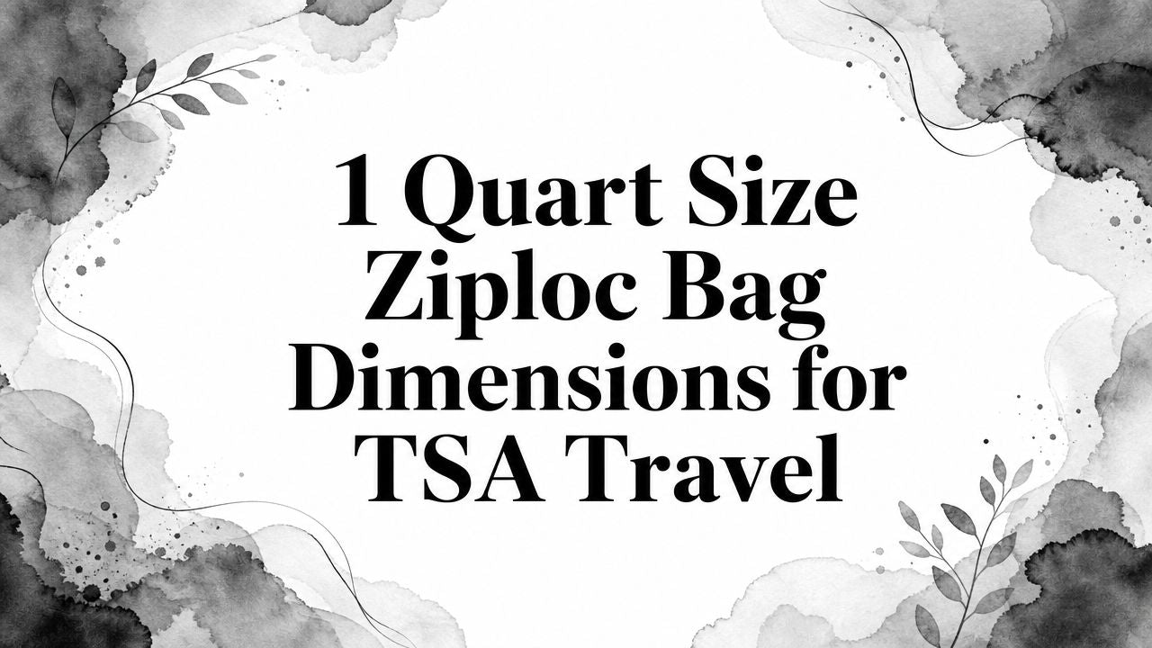 1 Quart Size Ziploc Bag Dimensions for TSA Travel