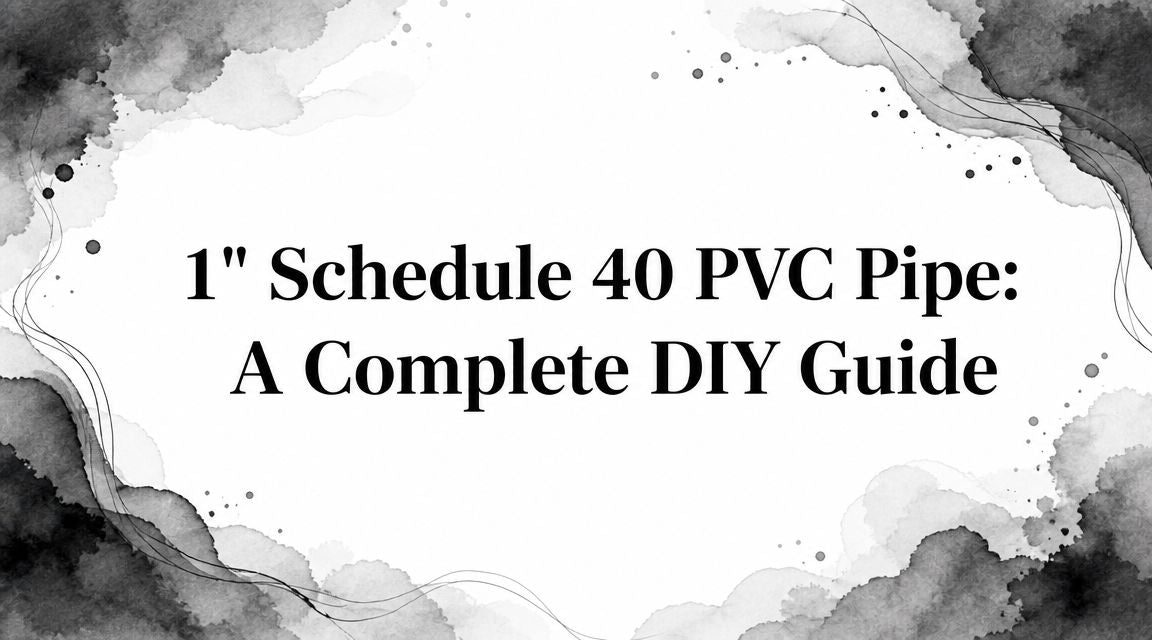 1" Schedule 40 PVC Pipe: A Complete DIY Guide