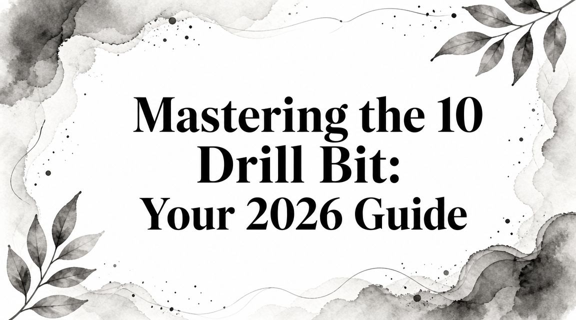 Mastering the 10 Drill Bit: Your 2026 Guide