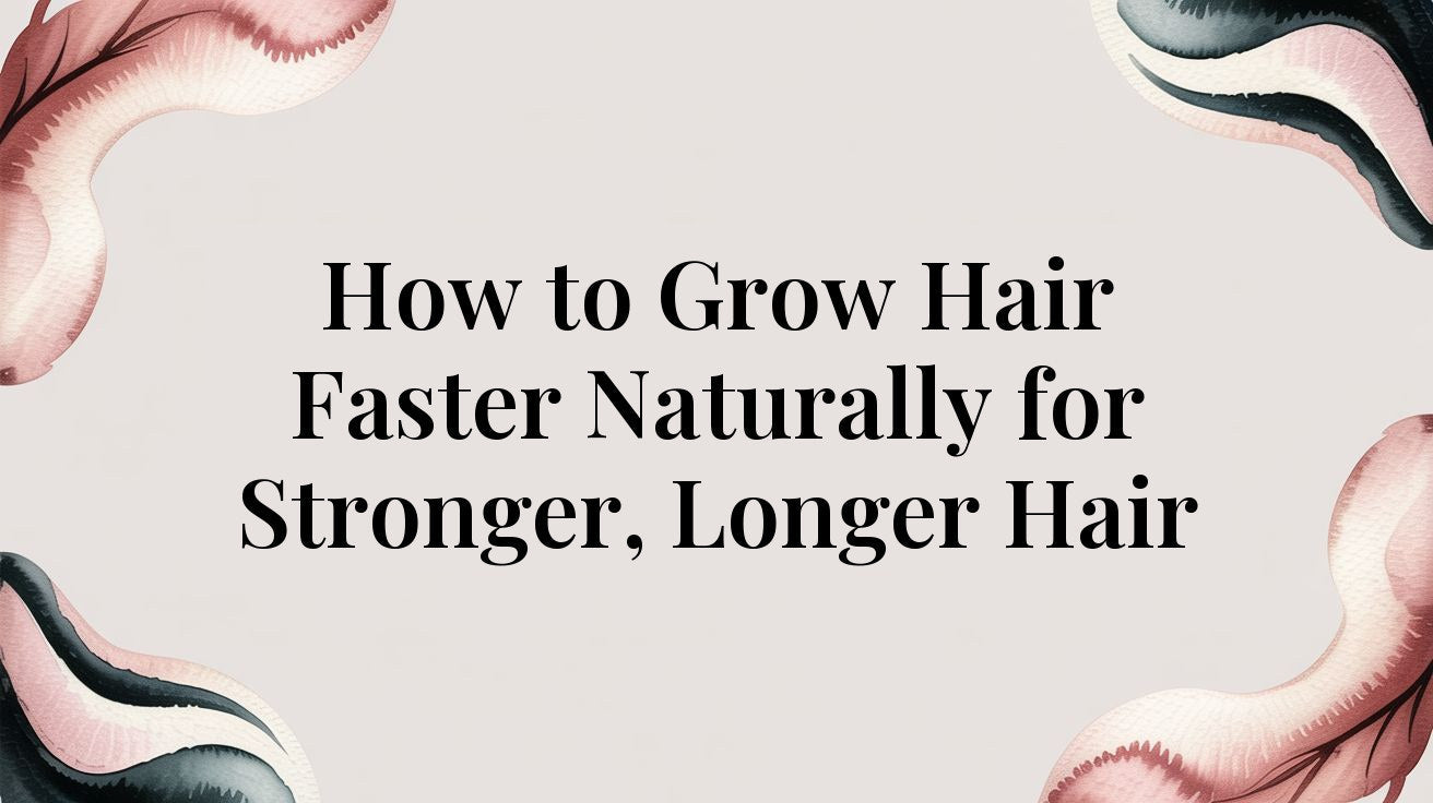 Title card: How to Grow Hair Faster Naturally for Stronger, Longer Hair