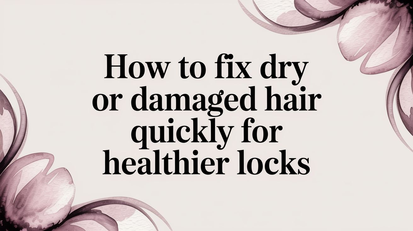 How to Fix Dry or Damaged Hair Quickly for Healthier Locks