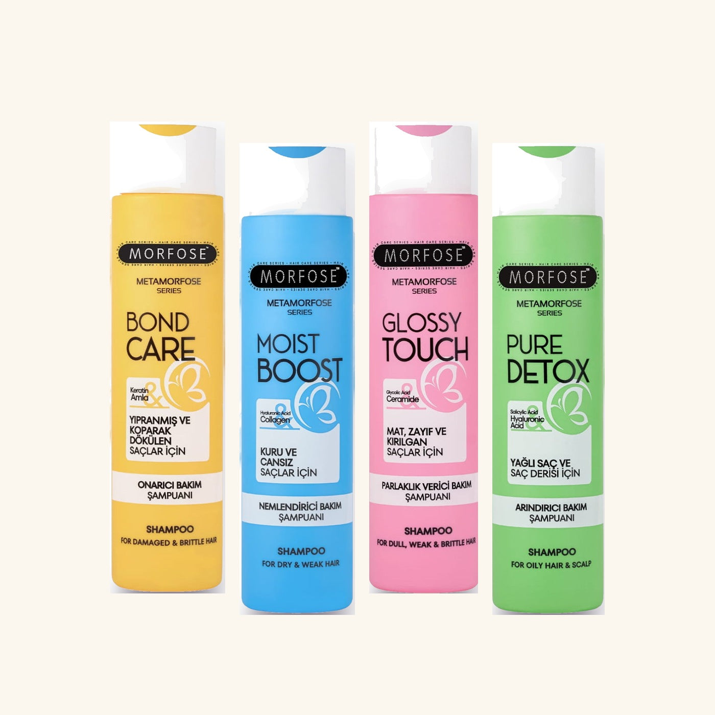 Morfose Metamorfose Series — Bond Care, Moist Boost, Glossy Touch and Pure Detox