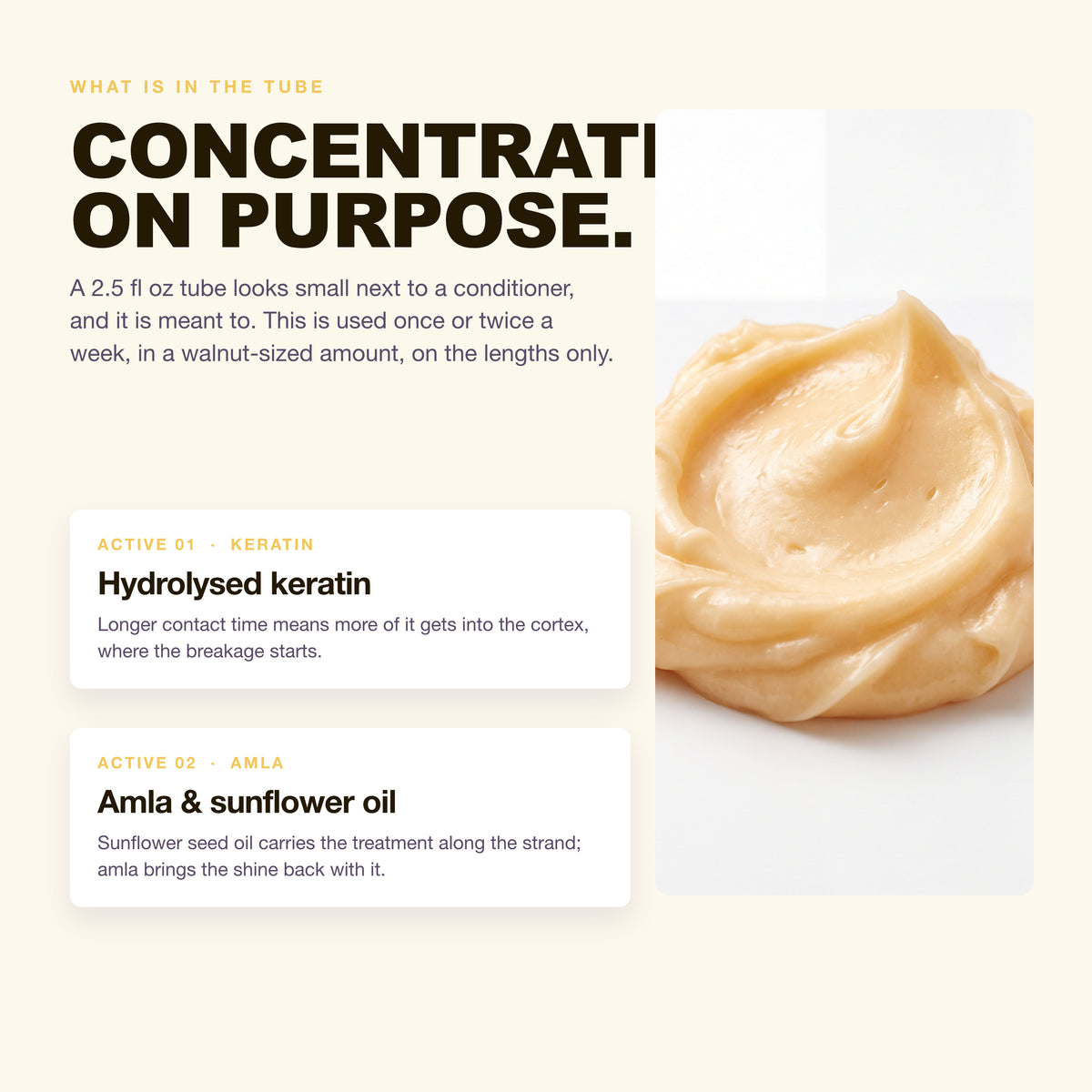 What is in Morfose Metamorfose Bond Care: hydrolysed keratin and amla