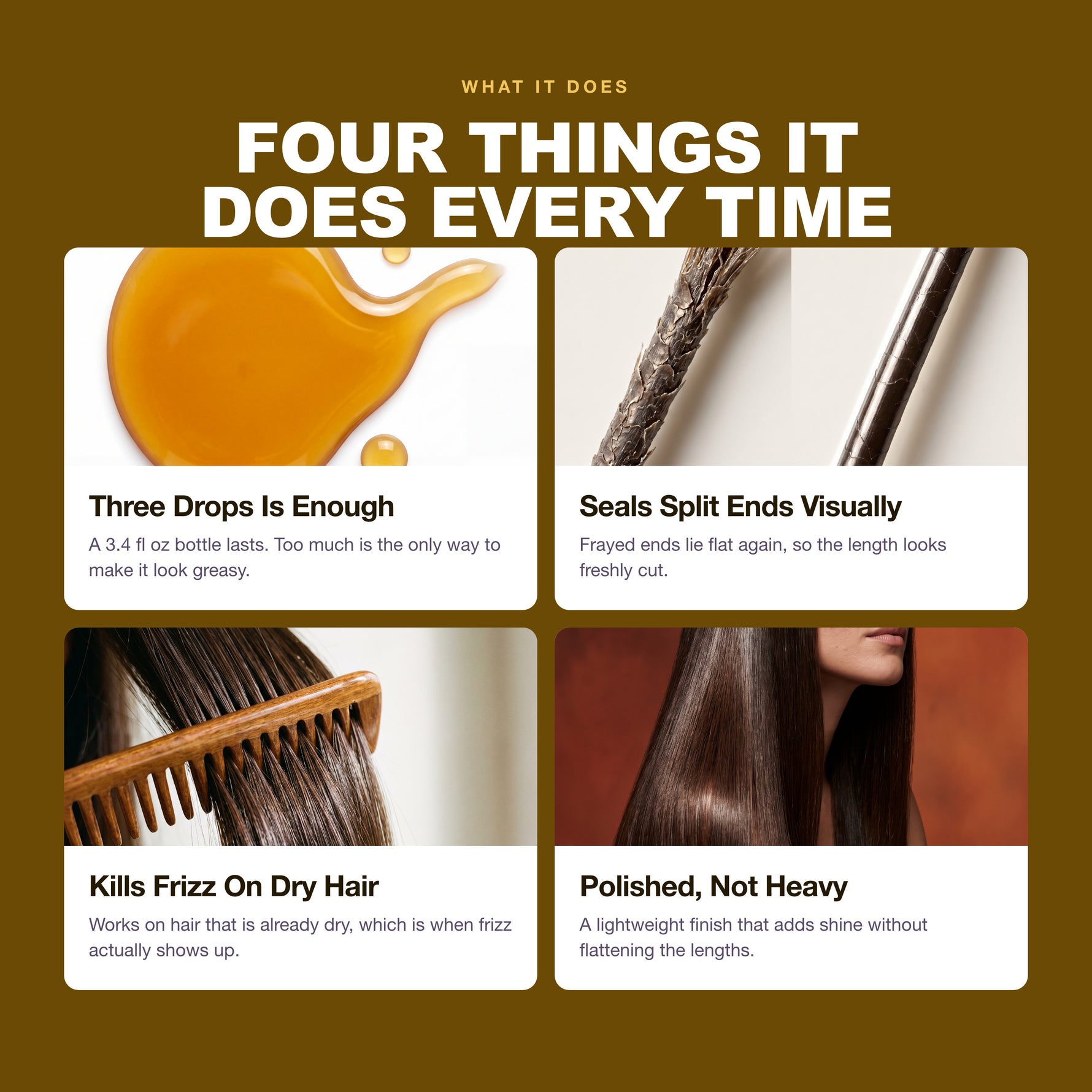 Four things the Morfose Bond Care Hair Serum does every time
