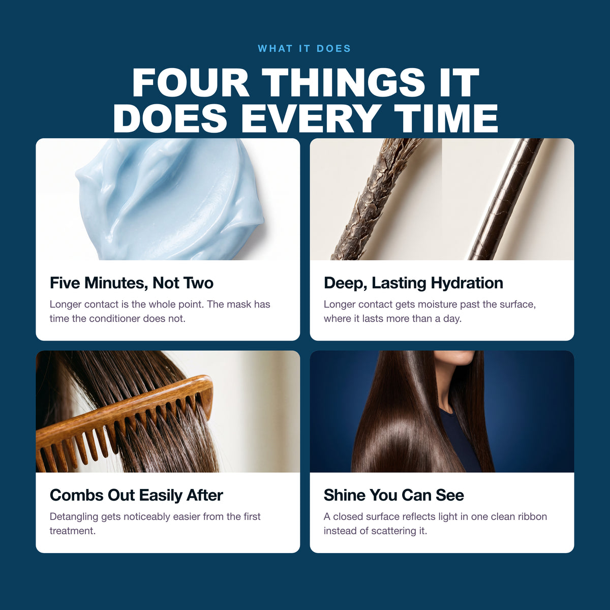 Four things the Morfose Moist Boost Hair Mask does every time