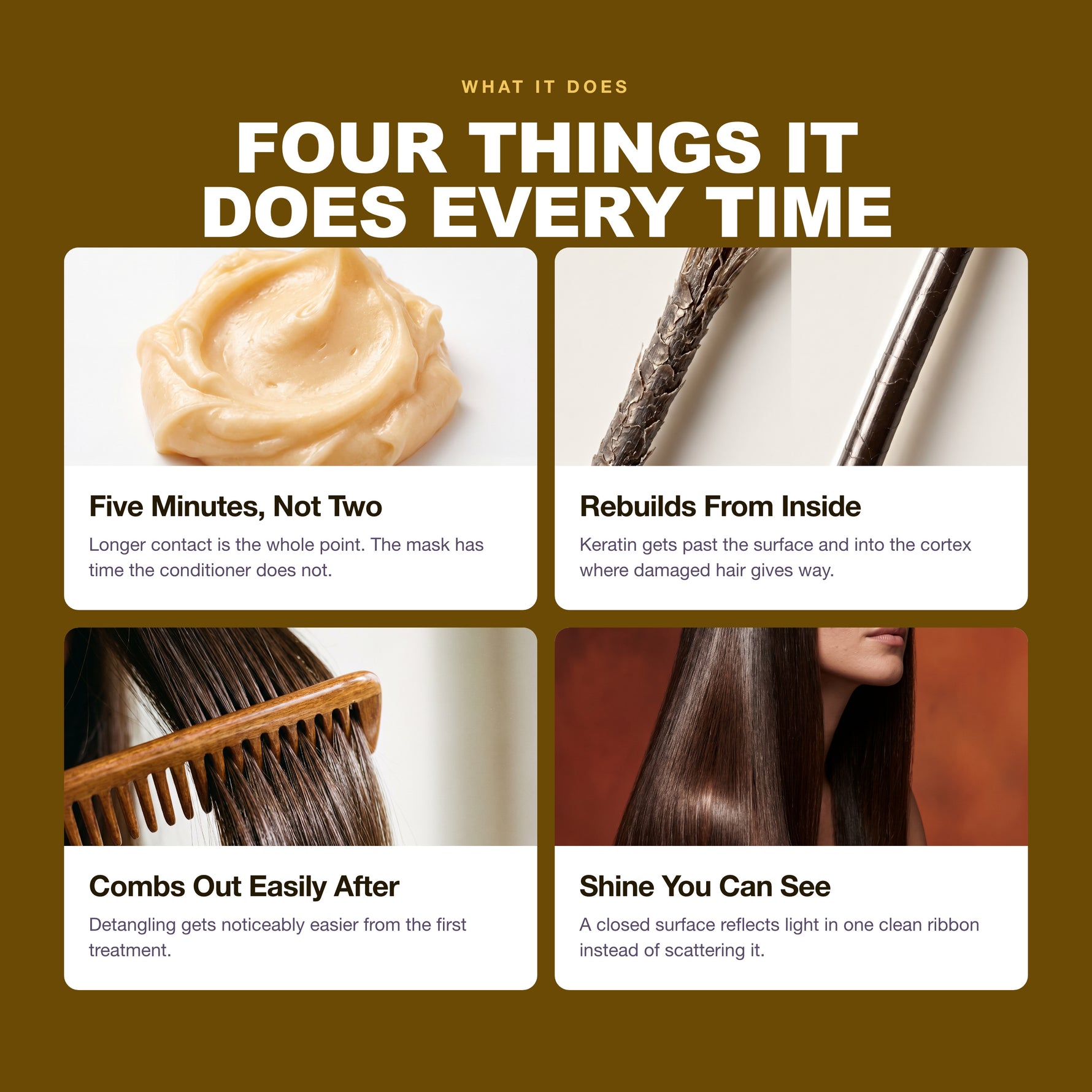 Four things the Morfose Bond Care Hair Mask does every time