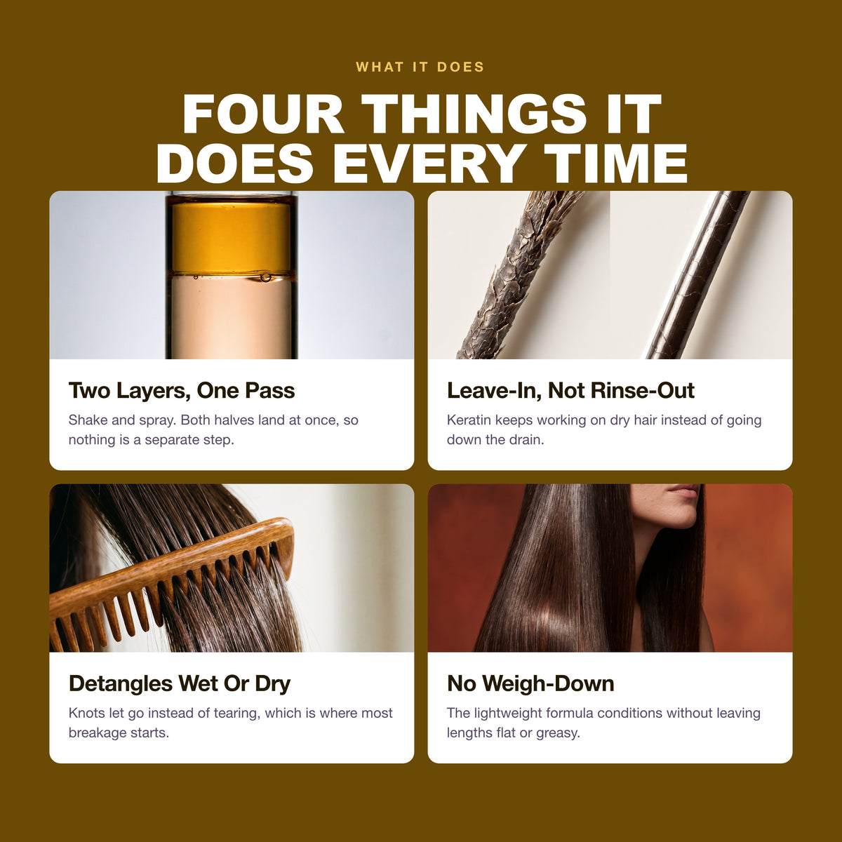 Four things the Morfose Bond Care Two-Phase Conditioner does every time