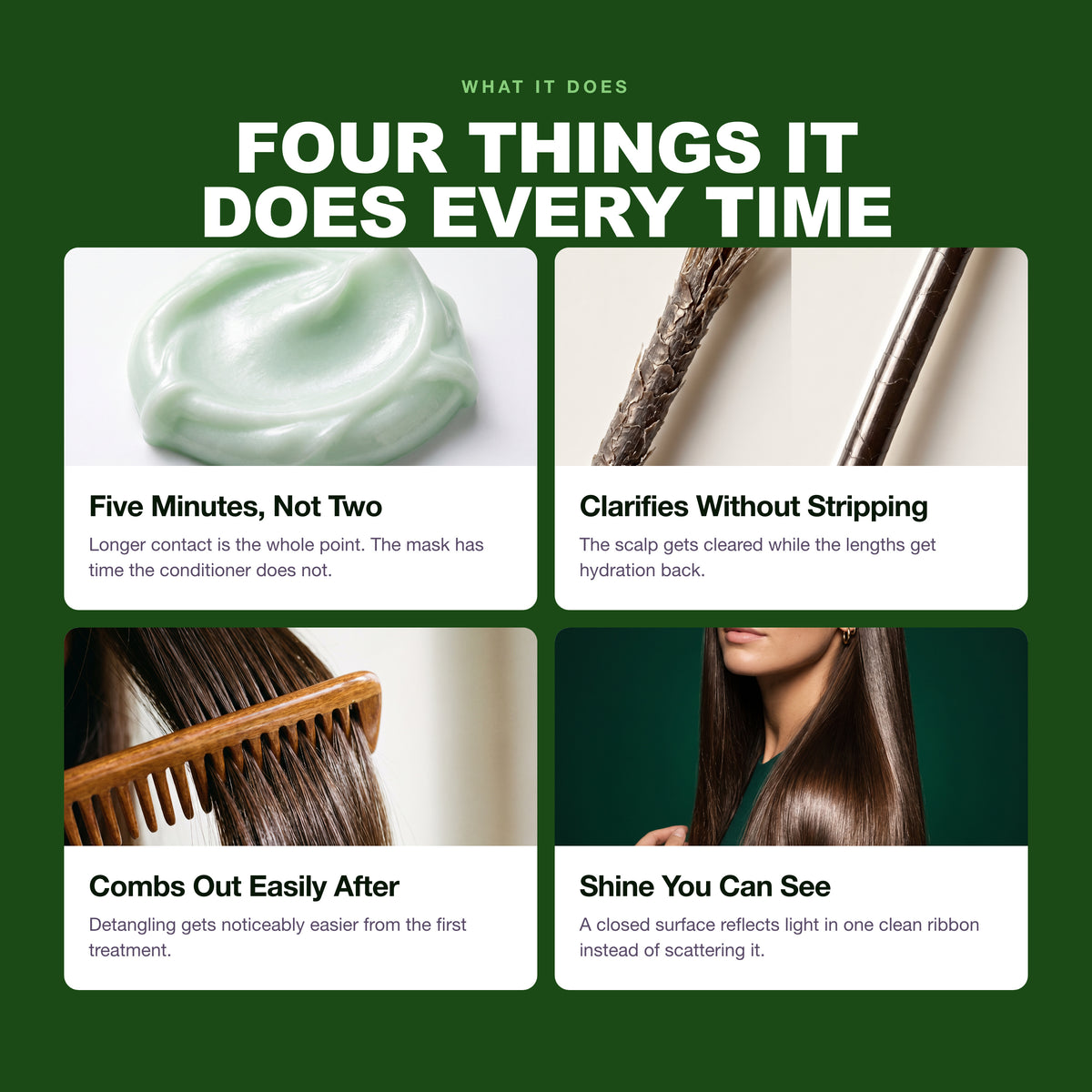 Four things the Morfose Pure Detox Hair Mask does every time