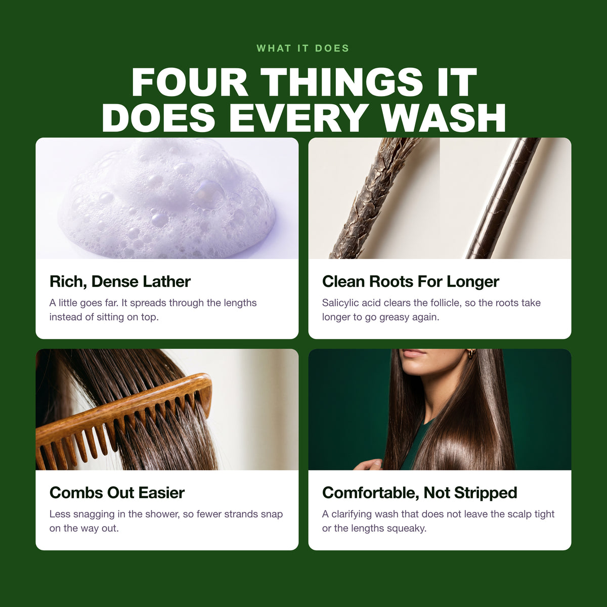 Four things the Morfose Pure Detox Shampoo does every time