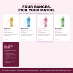 The four Morfose Metamorfose ranges, Glossy Touch highlighted