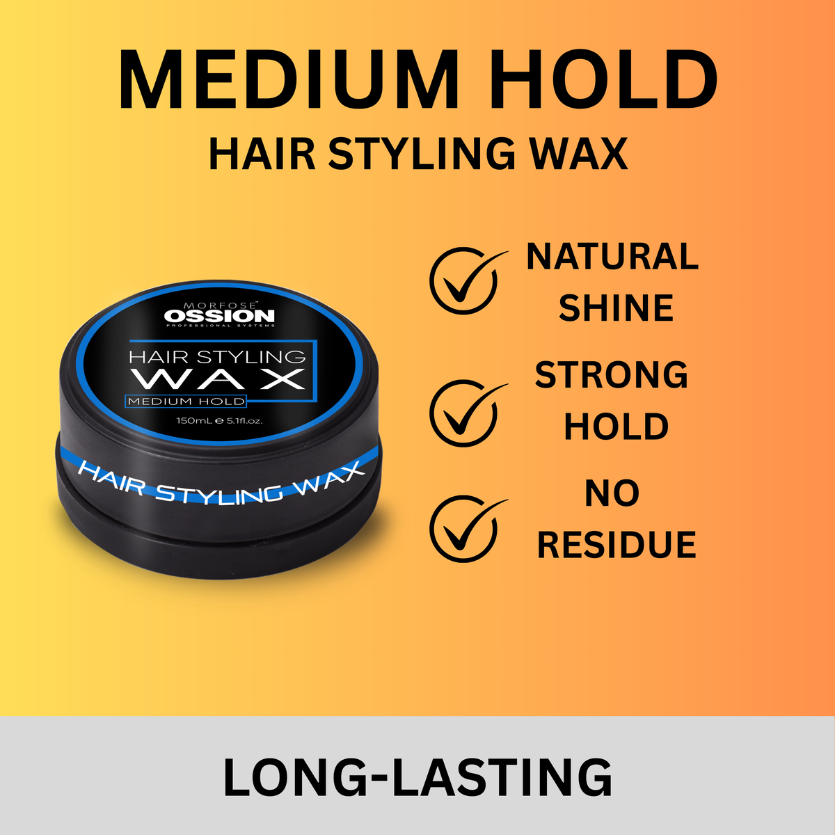 Morfose Ossion Premium Barber Medium Hold Hair Wax - The Morfose