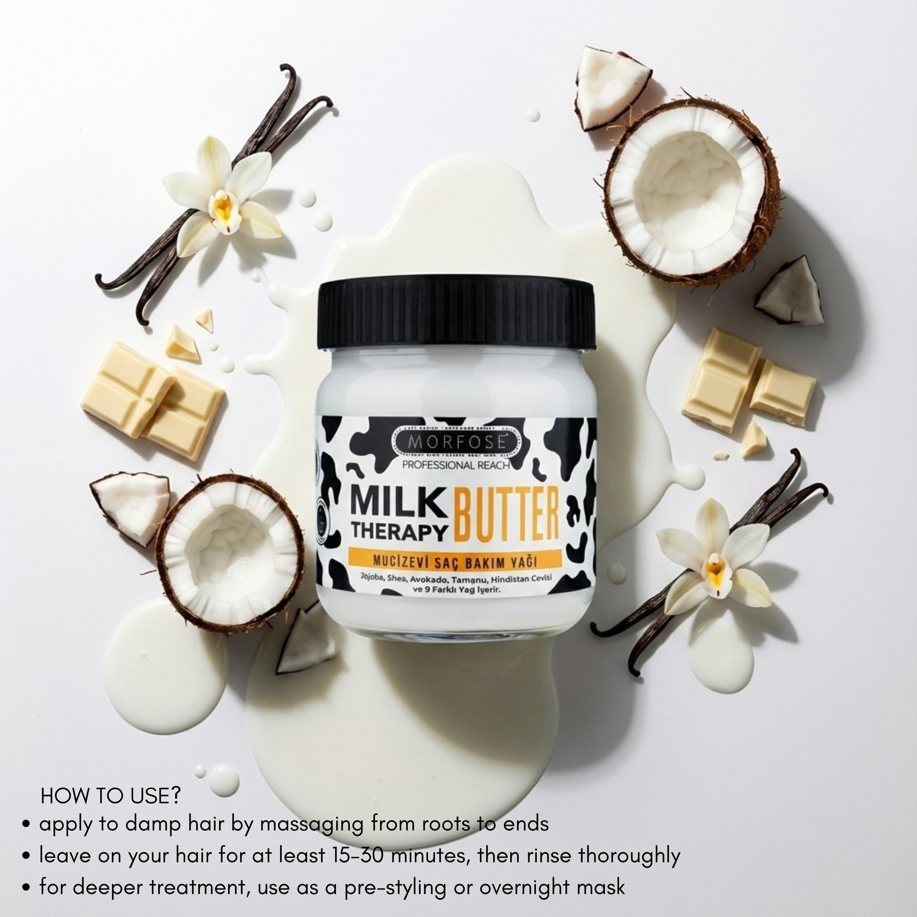 Morfose Milk Therapy Butter Cream Hair Oil, 6.76 Fl oz