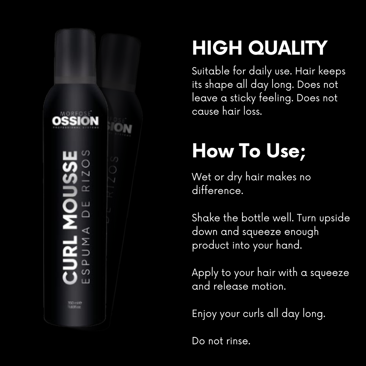Ossion Curl Mousse- 11.83 fl oz - The Morfose