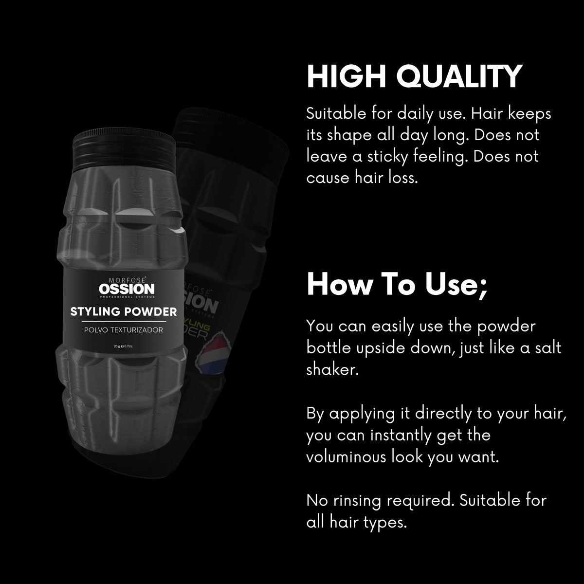 Ossion Premium Barber Line Hair Styling Powder- 20 gr - The Morfose