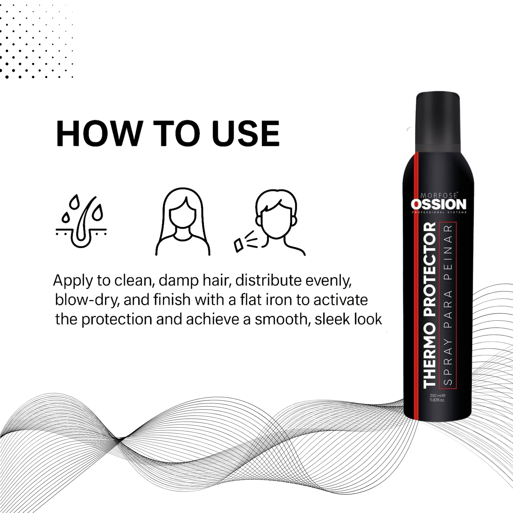 Ossion Thermo Protector Hair Spray-11.83 fl oz - The Morfose