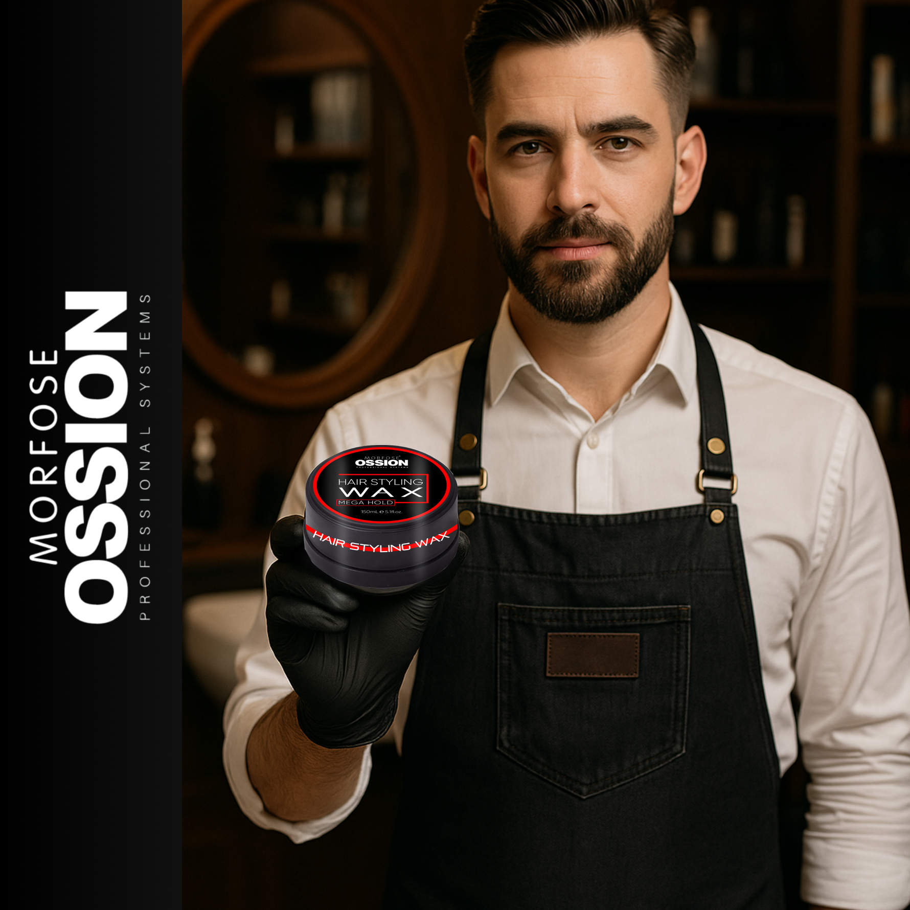 Morfose Ossion Premium Barber Mega Hold Hair Wax - The Morfose