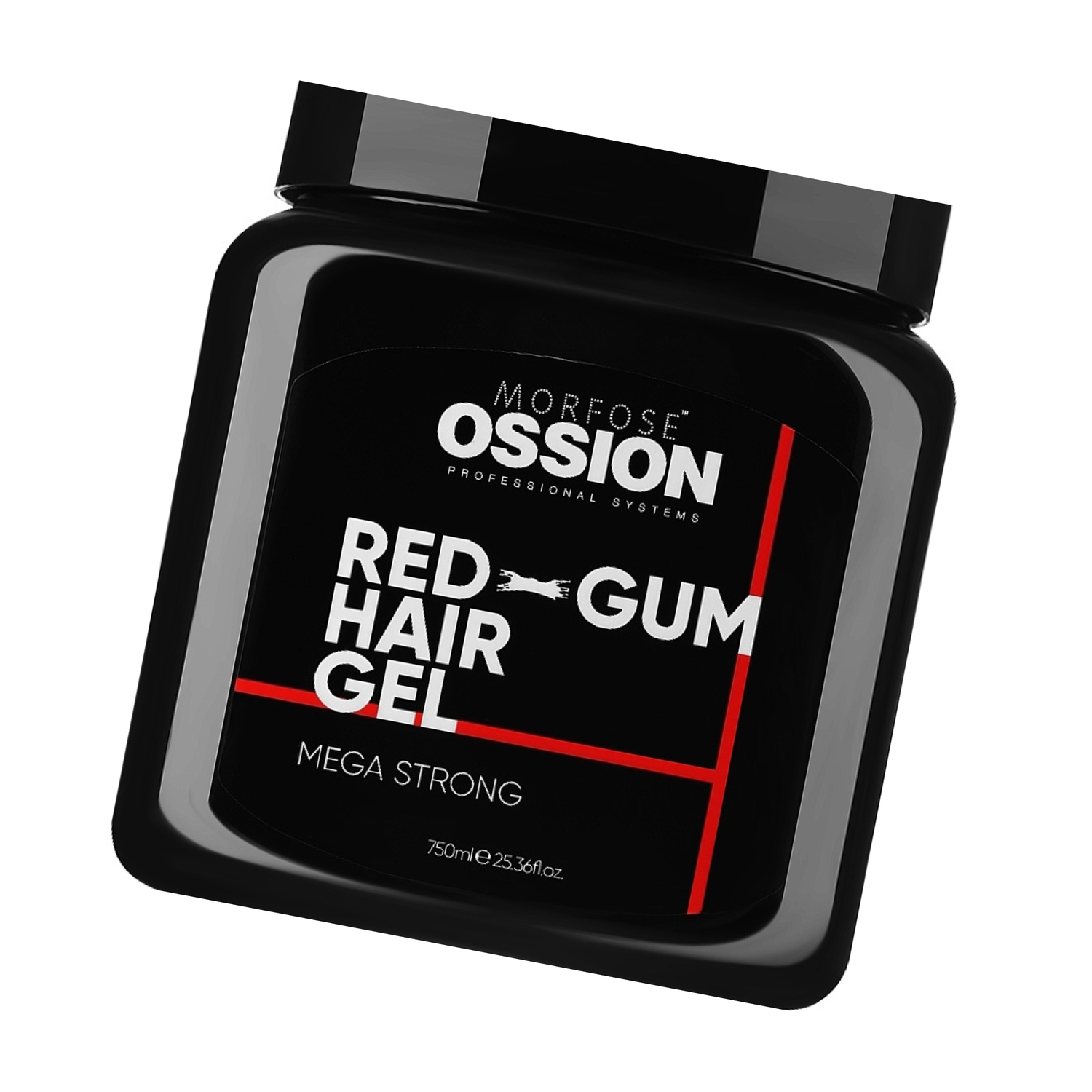 Morfose Ossion P.B.L Mega Strong Hair Gel Red Gum, 23.66 Fl oz