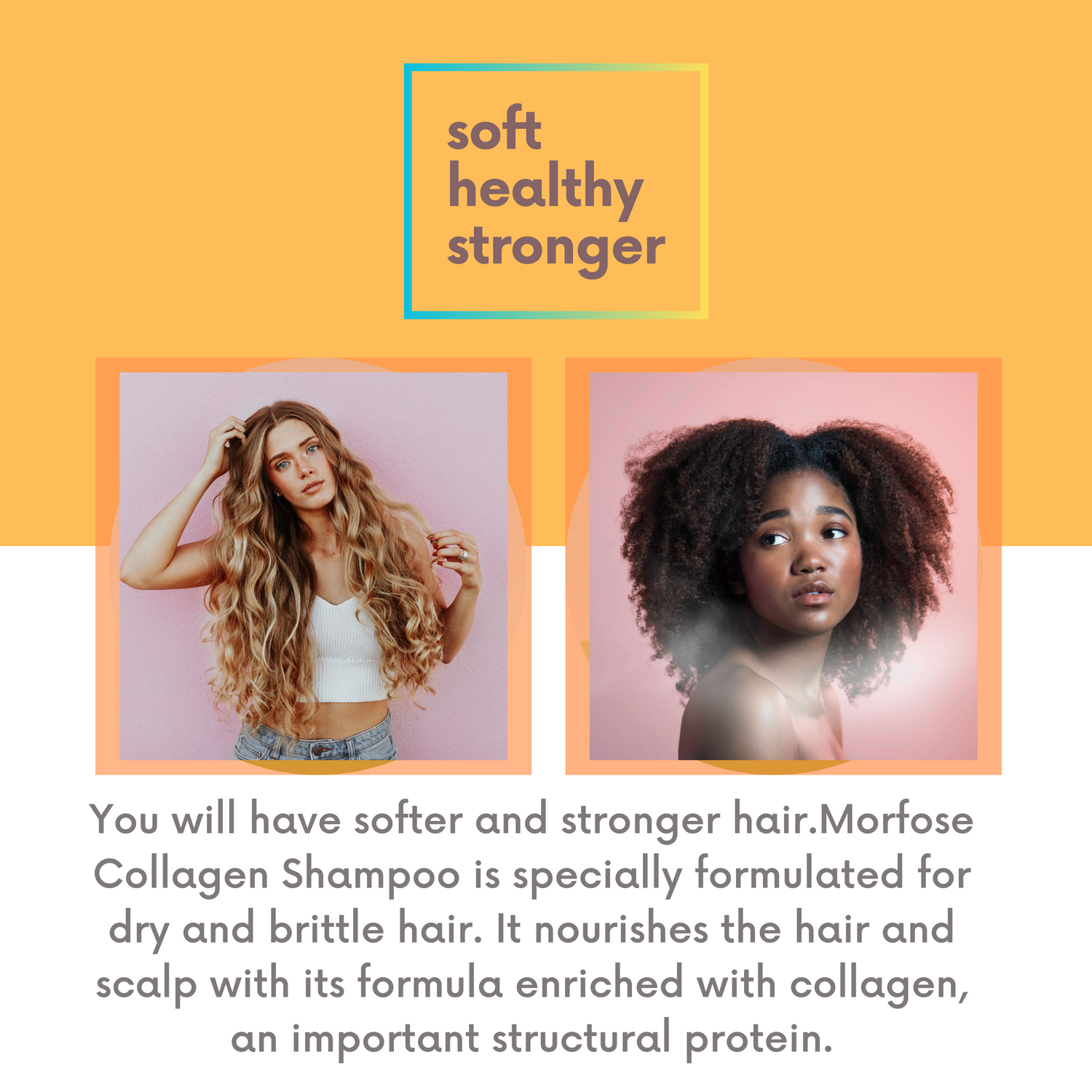 Morfose Professional Collagen Creamy Hair Shampoo for Dry, Damaged, or Brittle Strands, 12 Essential Amino Acids and Proteins, Repairs and Protects, fuller, healthier, softer look, Eliminates Dryness, Damage, and Split Ends, 1000 ml - themorfose