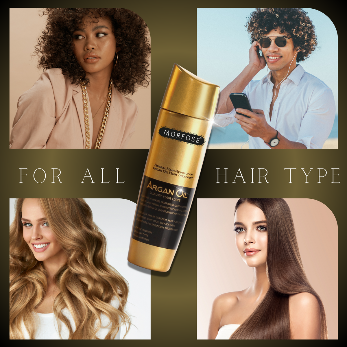 Morfose Luxury Argan Hair Oil for Curly Frizzy Hair, Lock In Moisture, and Restore Shine, Prevent Split Ends, Hair Oil for Dry Damaged Hair and Growth, Hair Treatment Oils, Healthy Hair, 3.4 Fl oz - themorfose