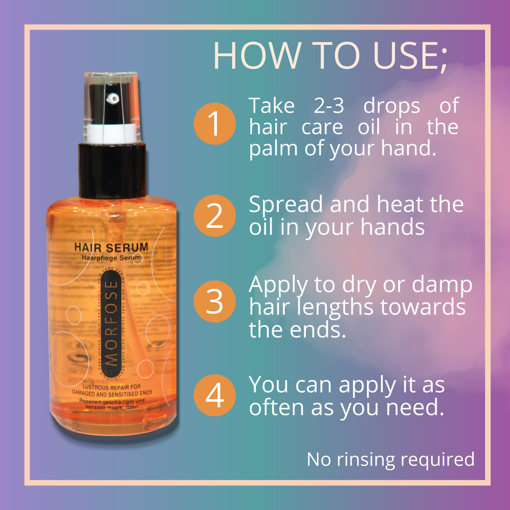 Morfose Anti Frizz Hair Serum to Eliminate Frizz, Lock In Moisture, and Restore Shine, Prevent Split Ends and Dry Damage, Smoothing Serum for Hair, Silky Softness Hair, Shine and Radiance, 2.54 Fl oz - themorfose