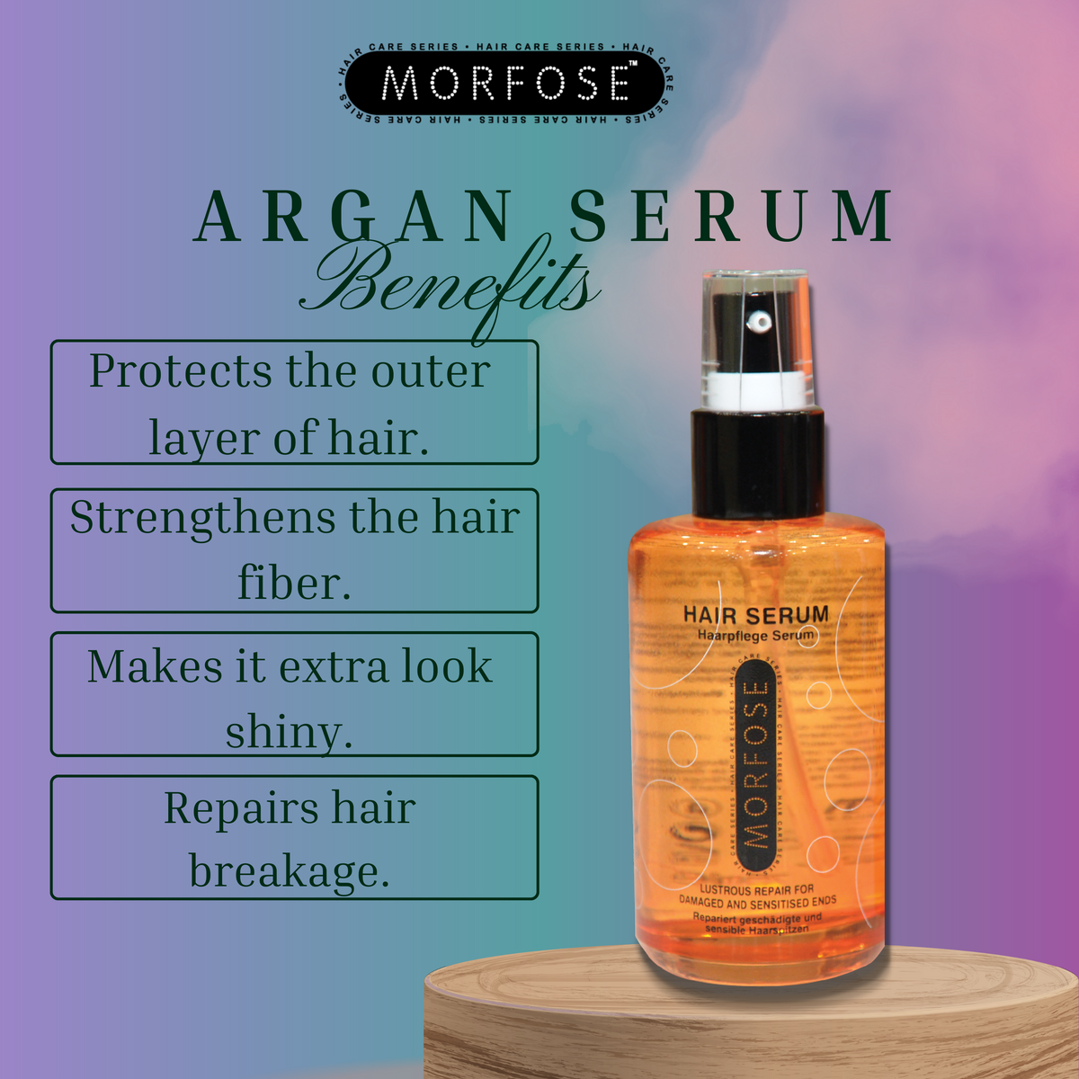Morfose Anti Frizz Hair Serum to Eliminate Frizz, Lock In Moisture, and Restore Shine, Prevent Split Ends and Dry Damage, Smoothing Serum for Hair, Silky Softness Hair, Shine and Radiance, 2.54 Fl oz - themorfose