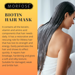 Morfose Professional Biotin Hair Mask for Thinning, Weak, or Brittle Hair, Restores Volume, Strength, and Shine, Helps Prevent Hair Loss, Infused with Nourishing Vitamins and Minerals, 16.91 Fl Oz - themorfose