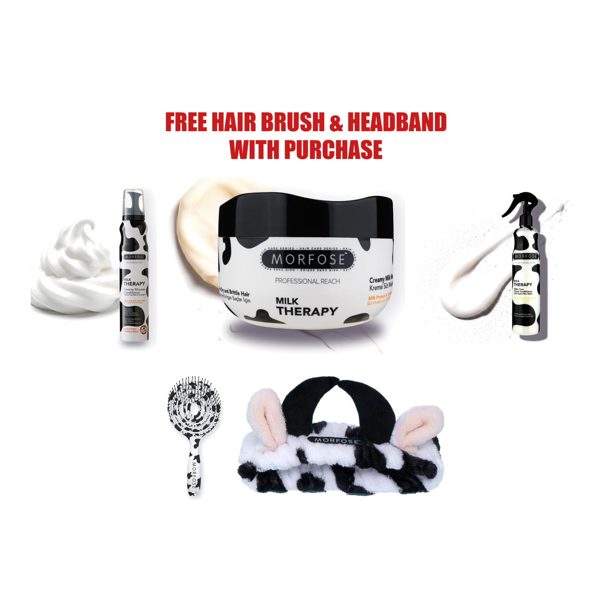 3-piece Milk Therapy volume set: Milk Therapy Hair Mousse for Volume, Milk Therapy Hair Mask, Milk Therapy Two-Phase Leave-In Conditioner