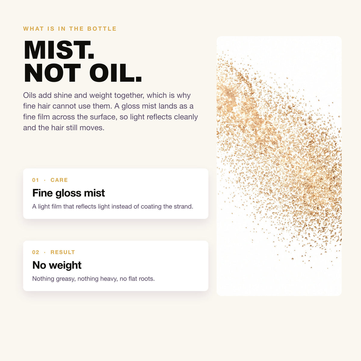 Morfose Styling Shining Spray: fine gloss mist and no weight
